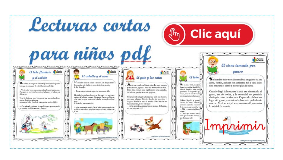 Lecturas cortas para niños de primaria pdf - AYUDA DOCENTE